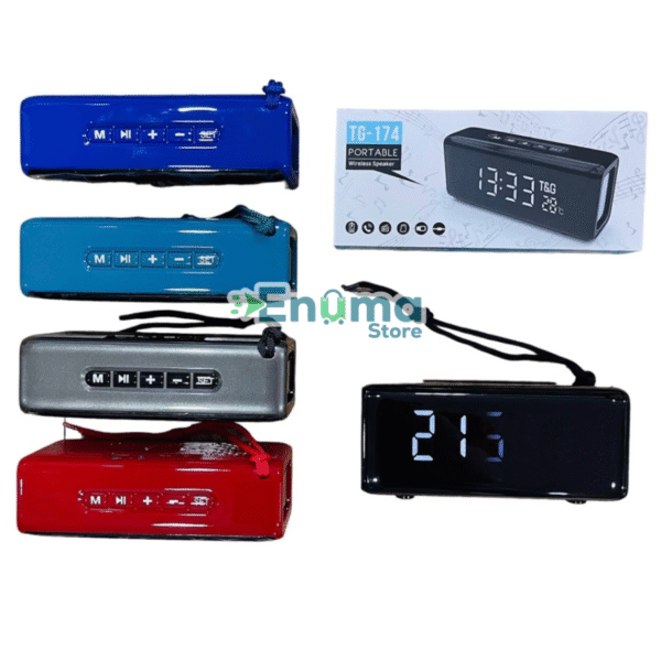 Parlante Bluetooth Con Reloj Y Depertador Ref: TG-174