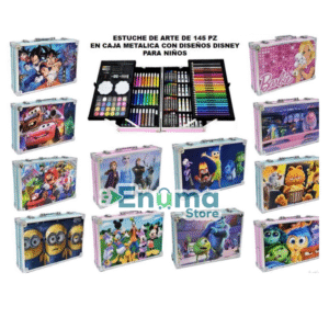 Set De Arte Estuche Metalico 145pcs Personajes